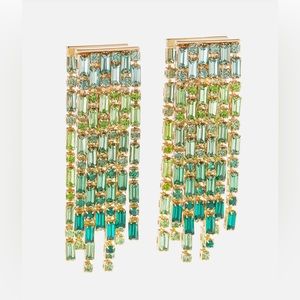 BAUBLEBAR ‘Starlet’ 🆕 Stunning Green and Gold Chandelier Statement Earrings. OS.